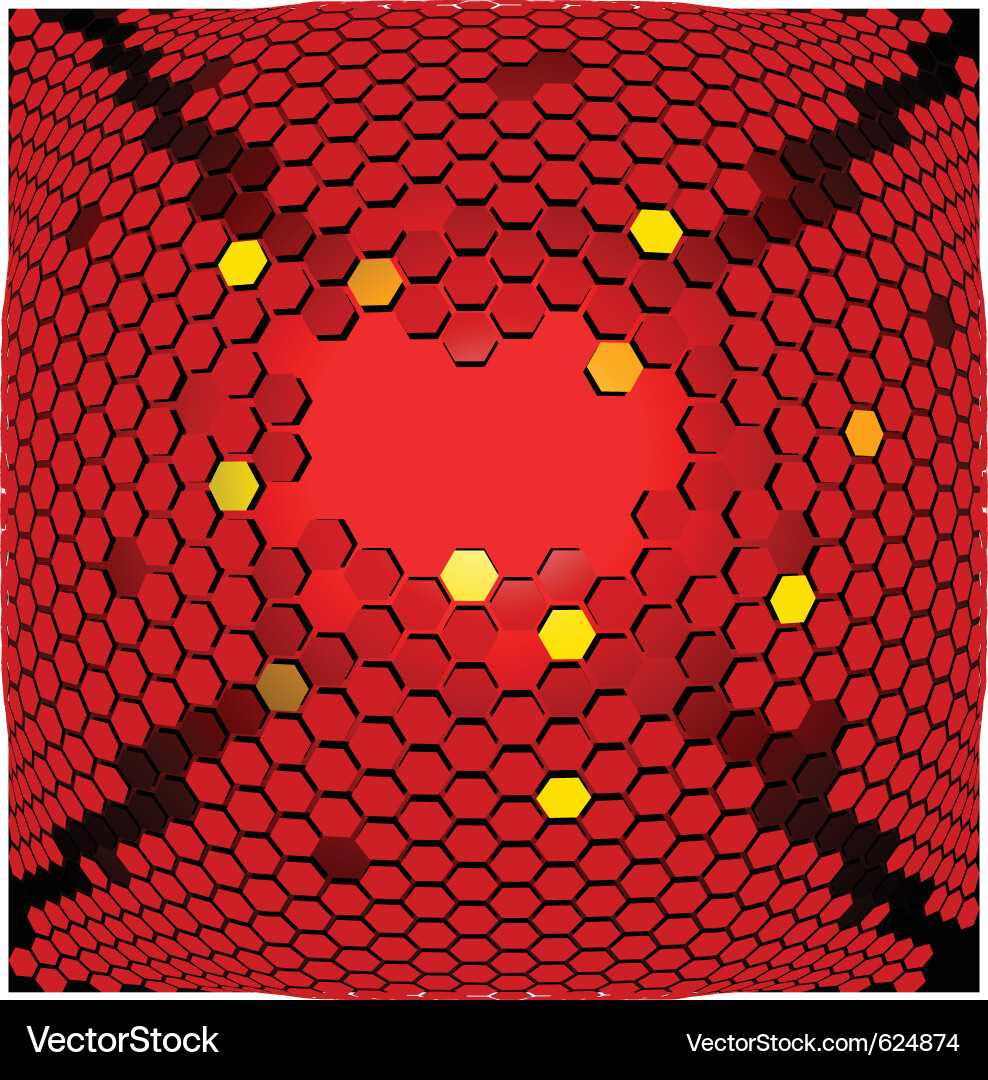 Hexagonal Grid Background Vector Image
