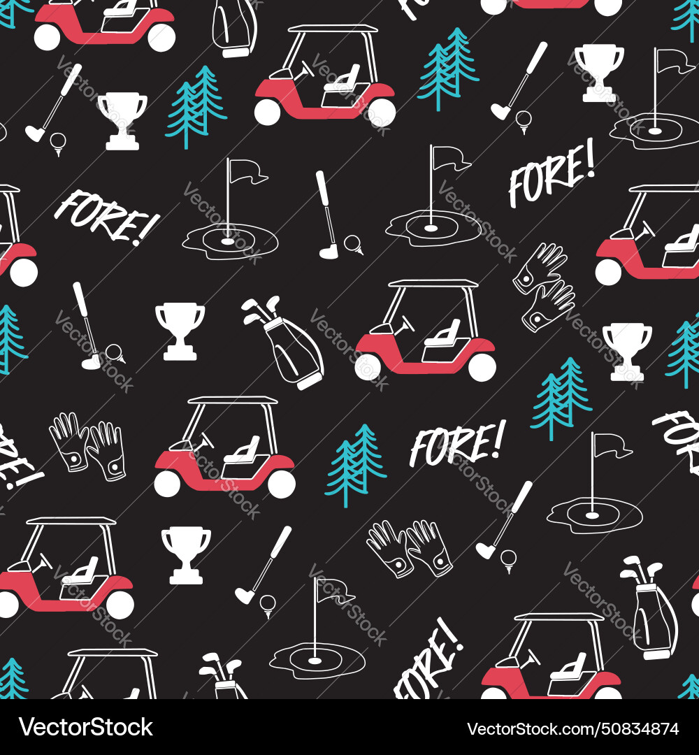 Links luxury golf clubhouse collection pattern Links luxury golf clubhouse collection pattern vector image
