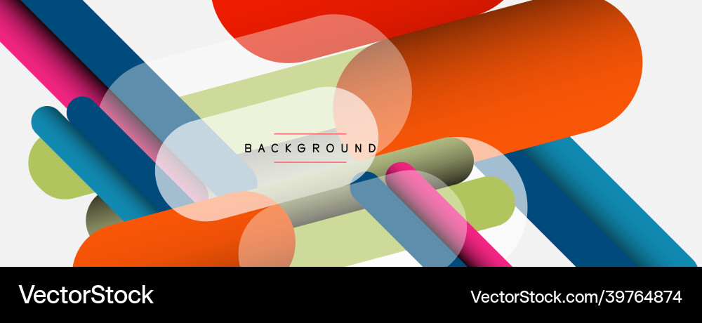 Overlapping round shapes and lines background Overlapping round shapes and lines background vector image
