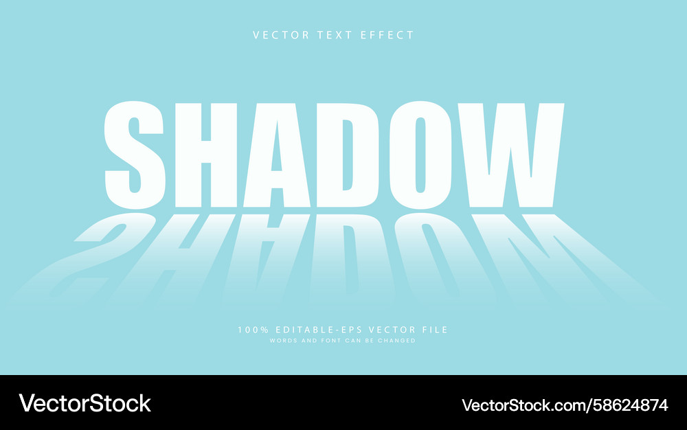 Shadow 3d editable text effect template Shadow 3d editable text effect template Vector Image