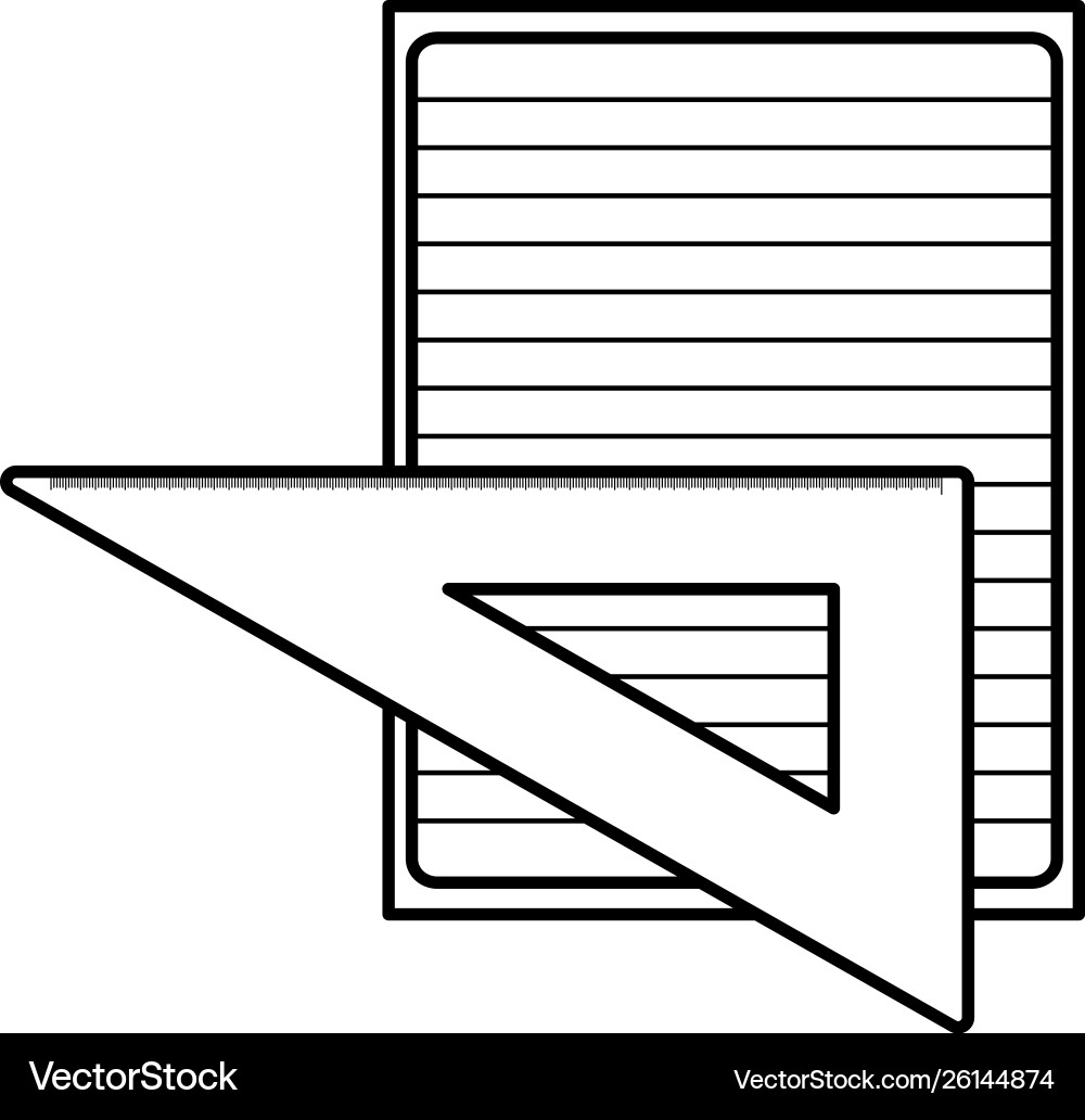Sheet notebook paper with rule Sheet notebook paper with rule Vector Image