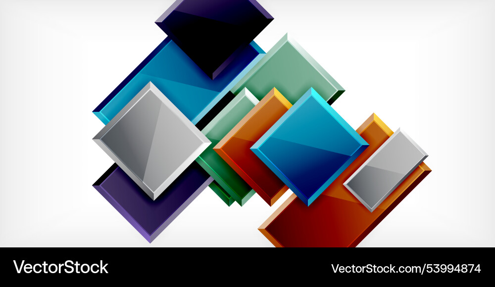 Square shape color abstract geometry Vector Image