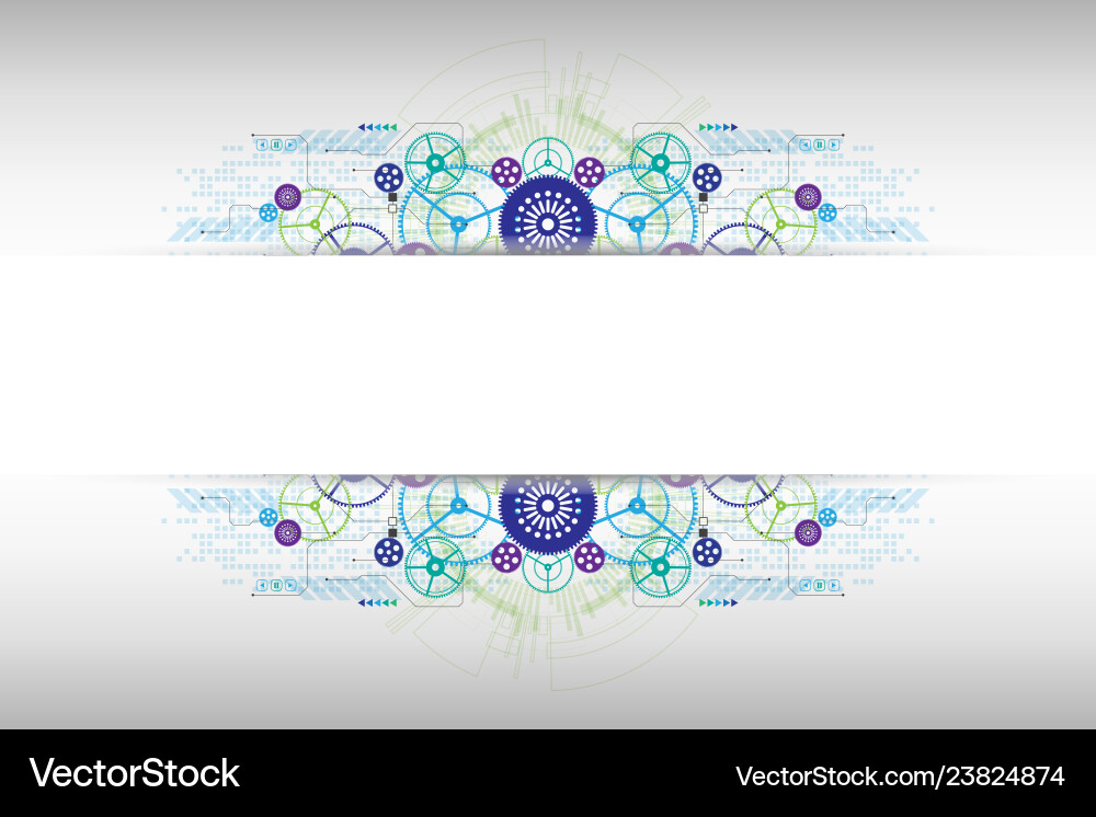 Technology design with space for use vector image