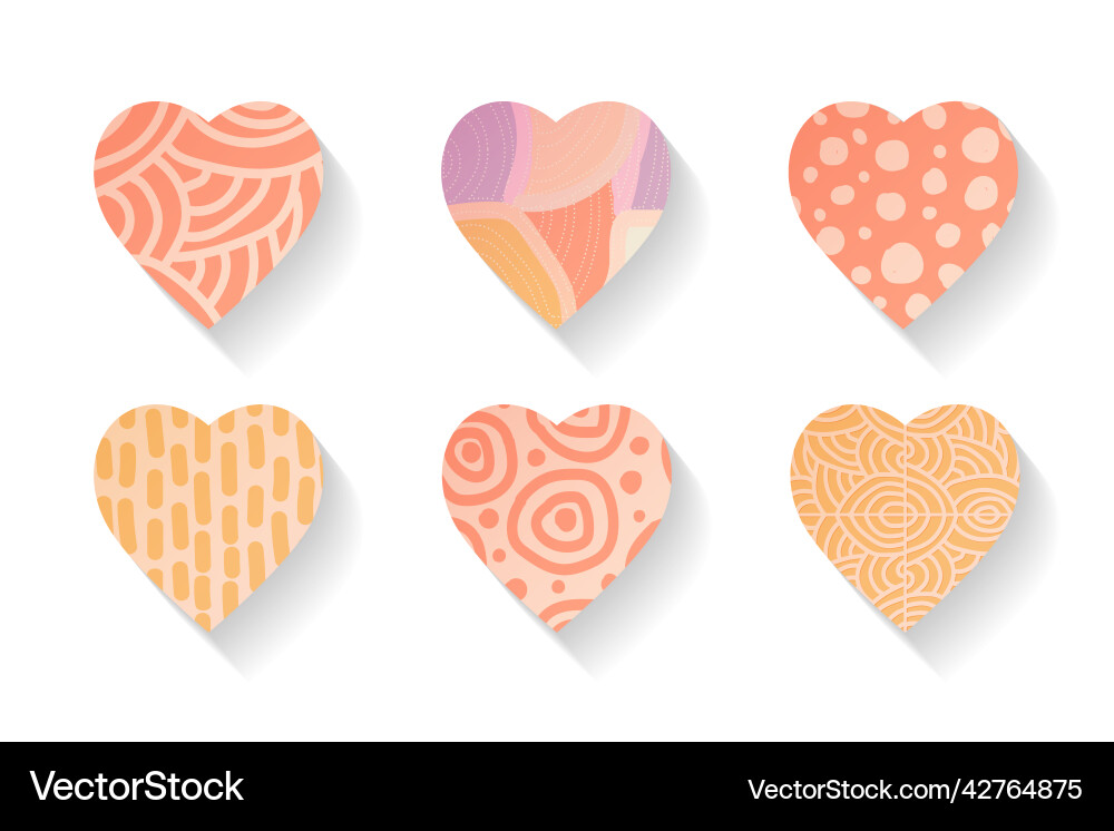 A set isolated single design element heart icon A set isolated single design element heart icon Vector Image