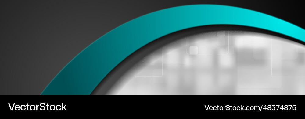 Abstract tech wavy web header banner vector image