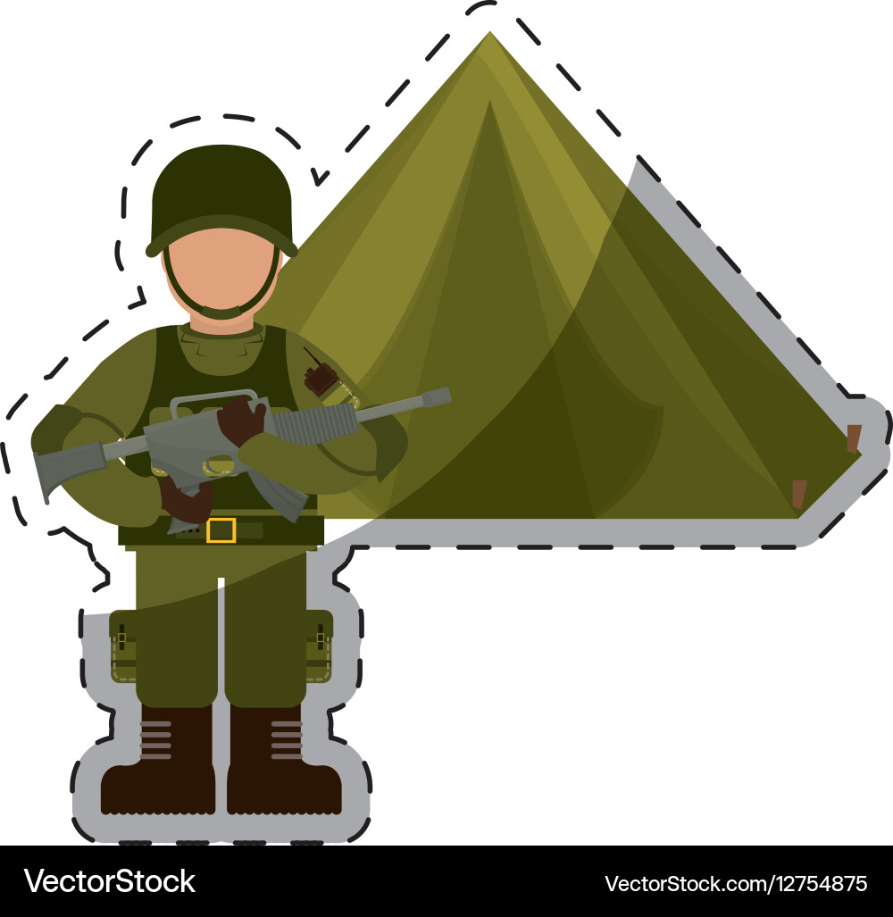 Army related icons image Vector Image