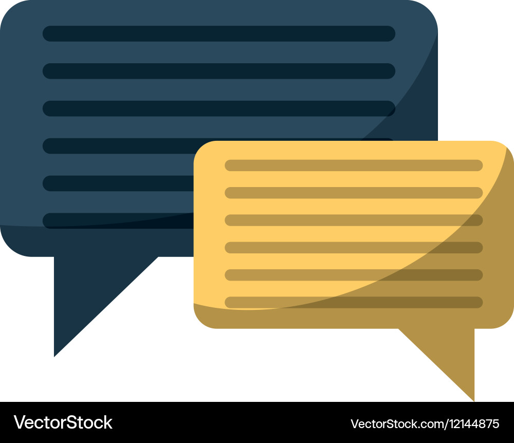 Bubble speech message discussion vector image