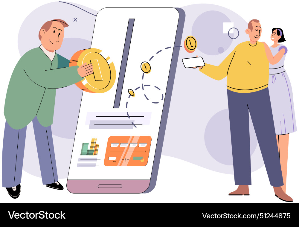 Cashless nfc-enabled devices cbe used Cashless nfc-enabled devices cbe used vector image