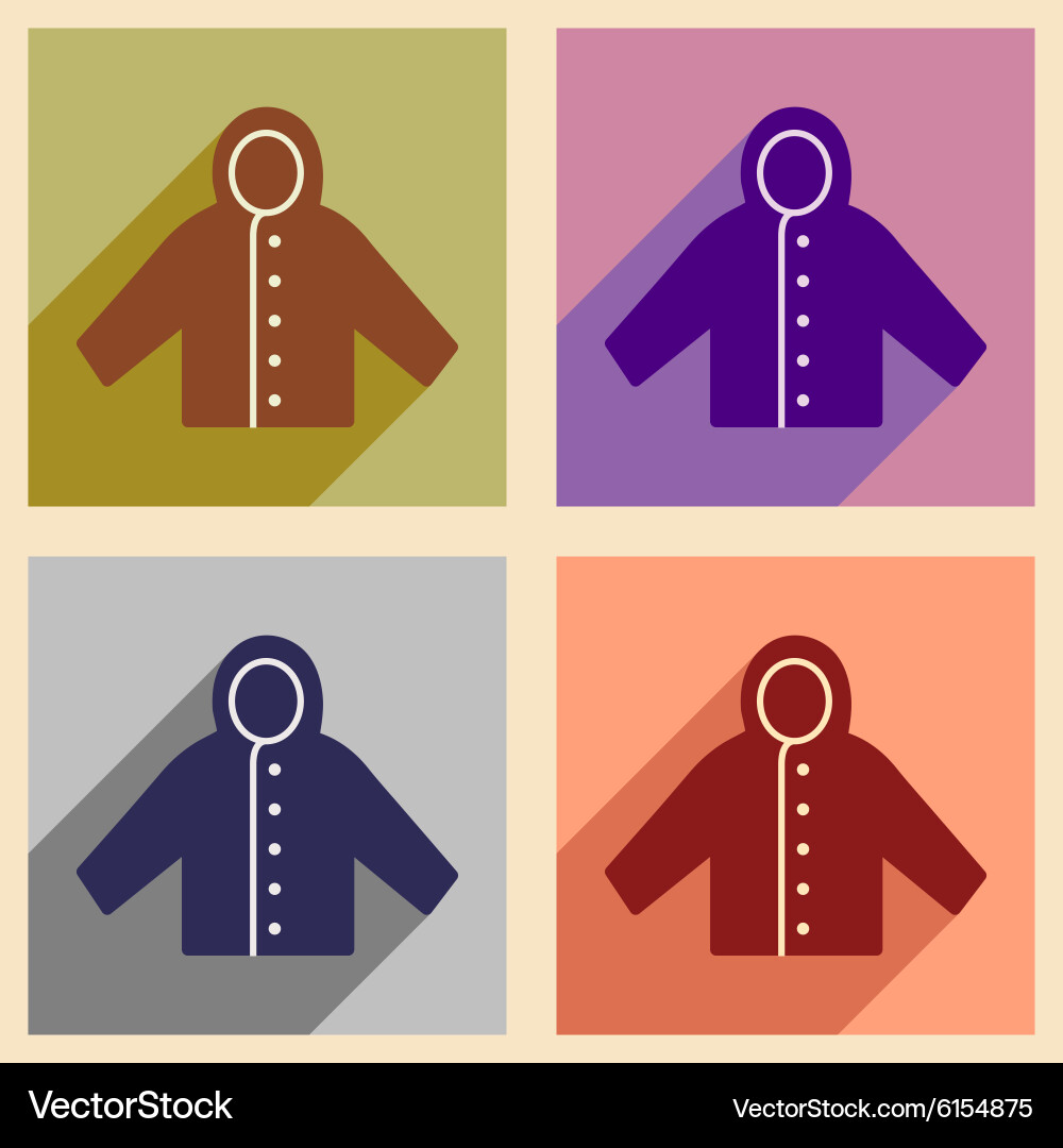 Flat with shadow concept and mobile application Vector Image