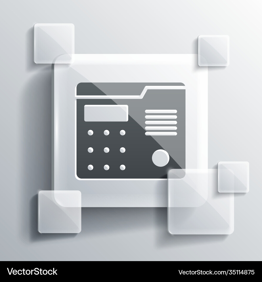 Grey house intercom system icon isolated Grey house intercom system icon isolated vector image