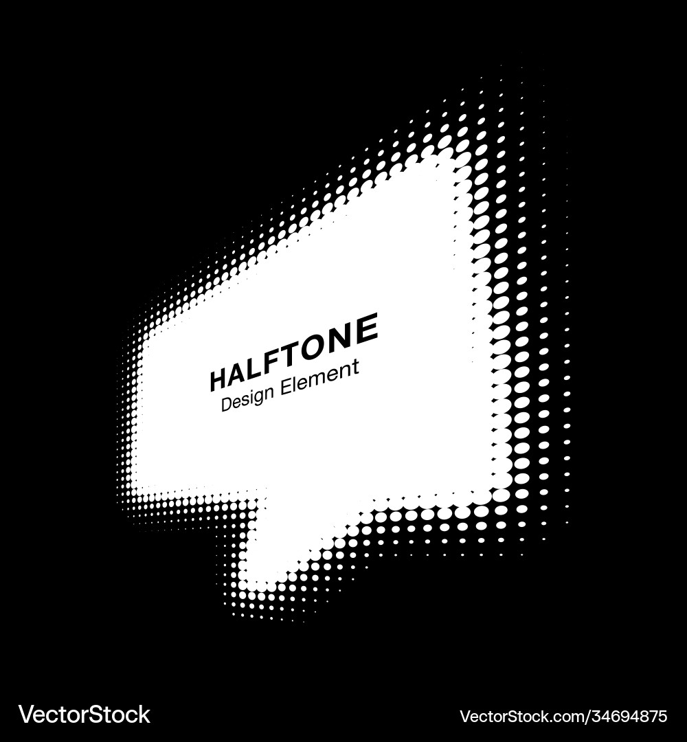 Halftone bubble in perspective circle dots Halftone bubble in perspective circle dots Vector Image