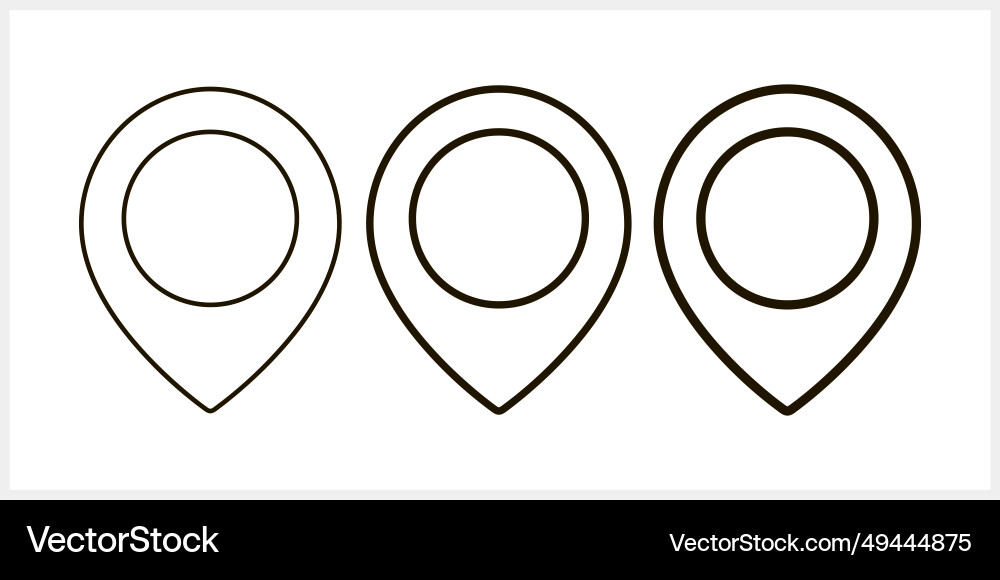 Map pointer icon isolated gps location symbol vector image