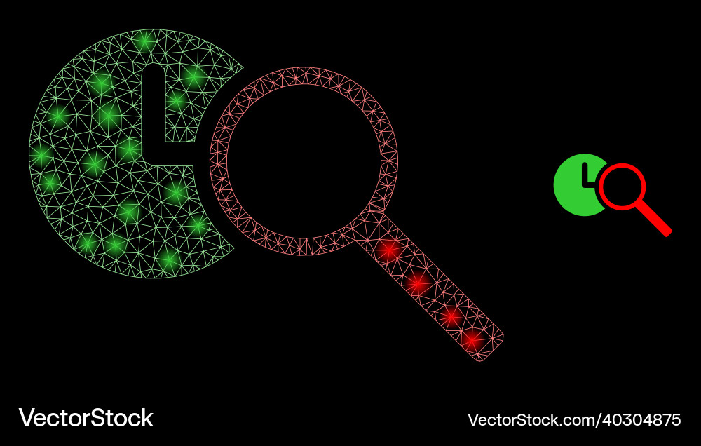 Mesh net find time with magic carcass Mesh net find time with magic carcass vector image
