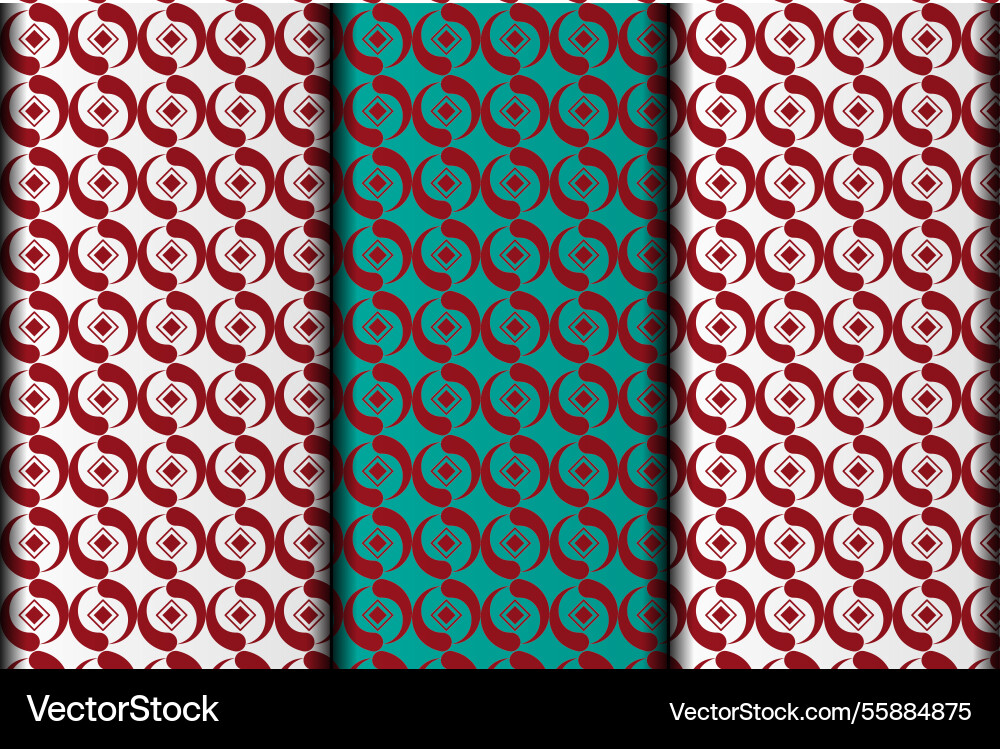 Red circle style eps seamless pattern vector image
