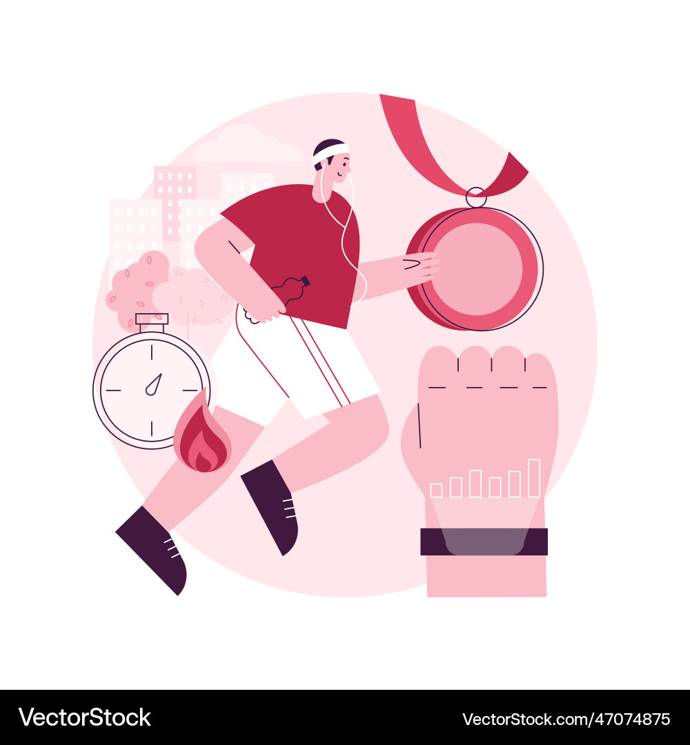 Running abstract concept Vector Image