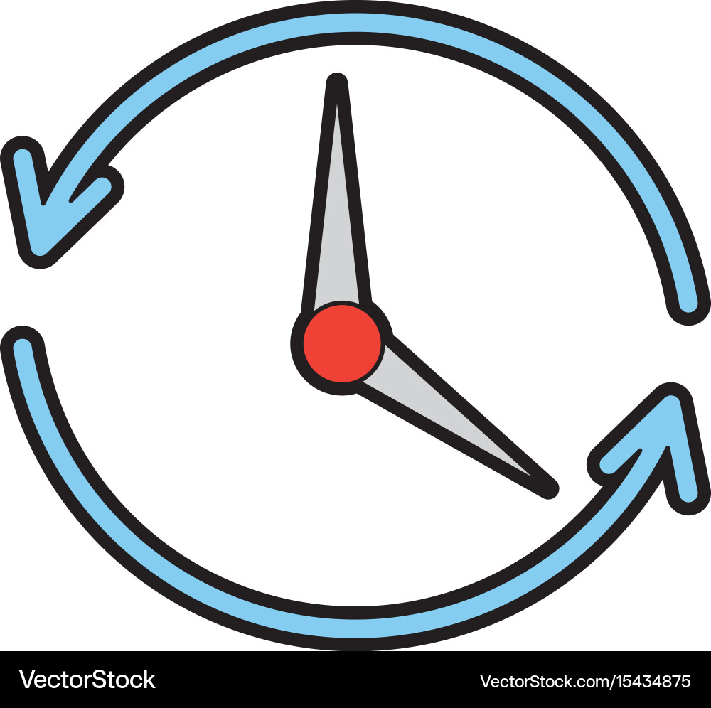 Time clock with arrows icon vector image