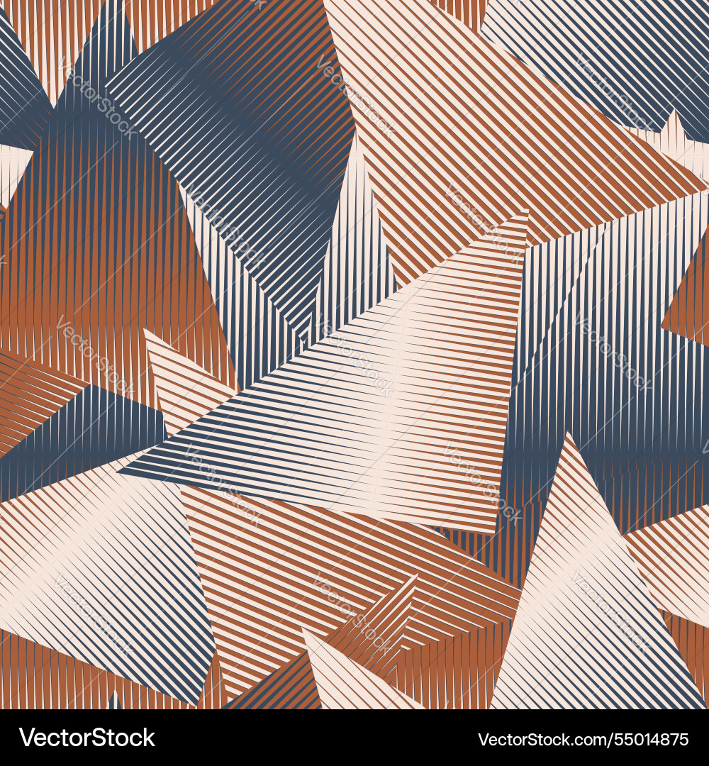 Triangles and colorful geometric shapes pattern vector image