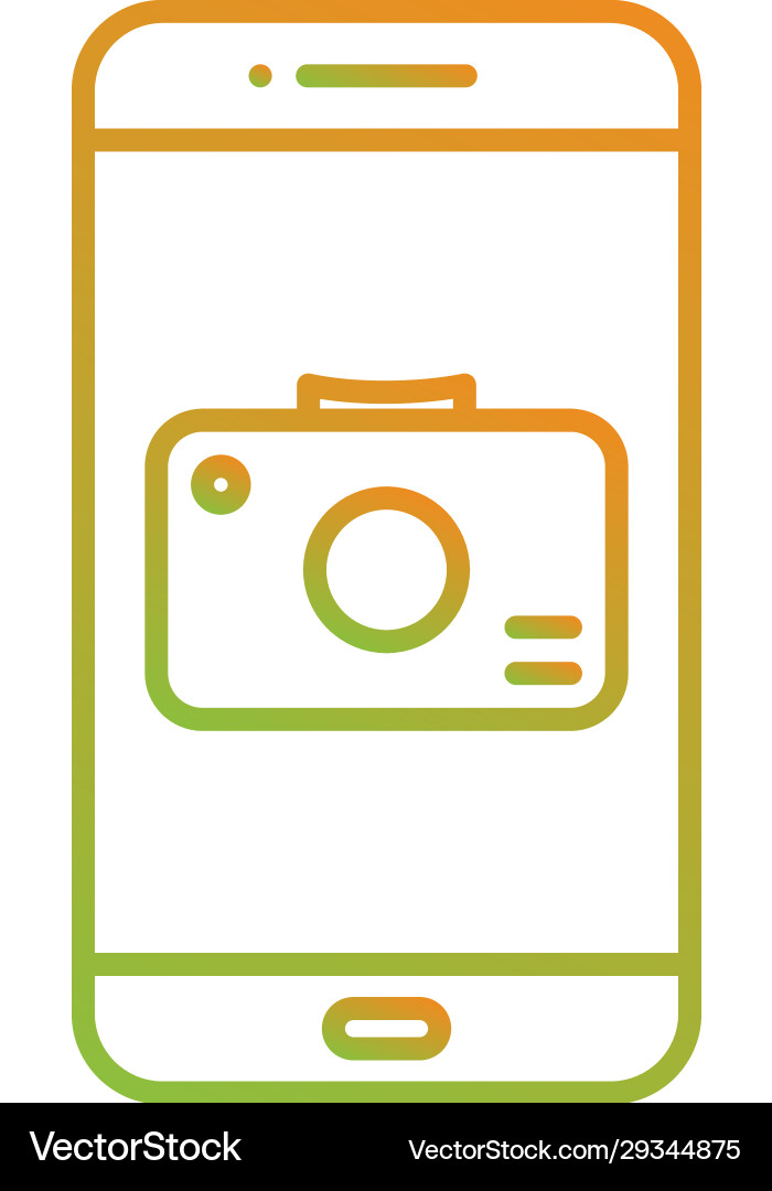 Unique camera app line icon Vector Image