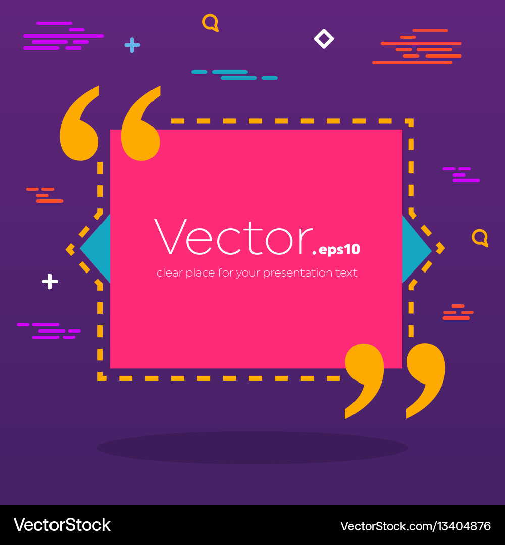 Abstract concept empty speech square quote Abstract concept empty speech square quote Vector Image