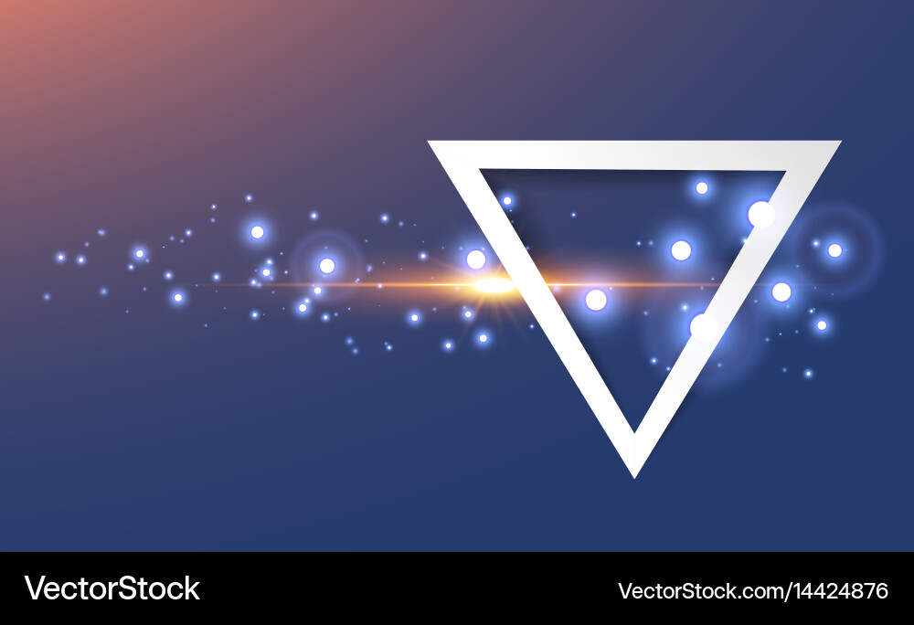 Abstract white frame in triangle Vector Image