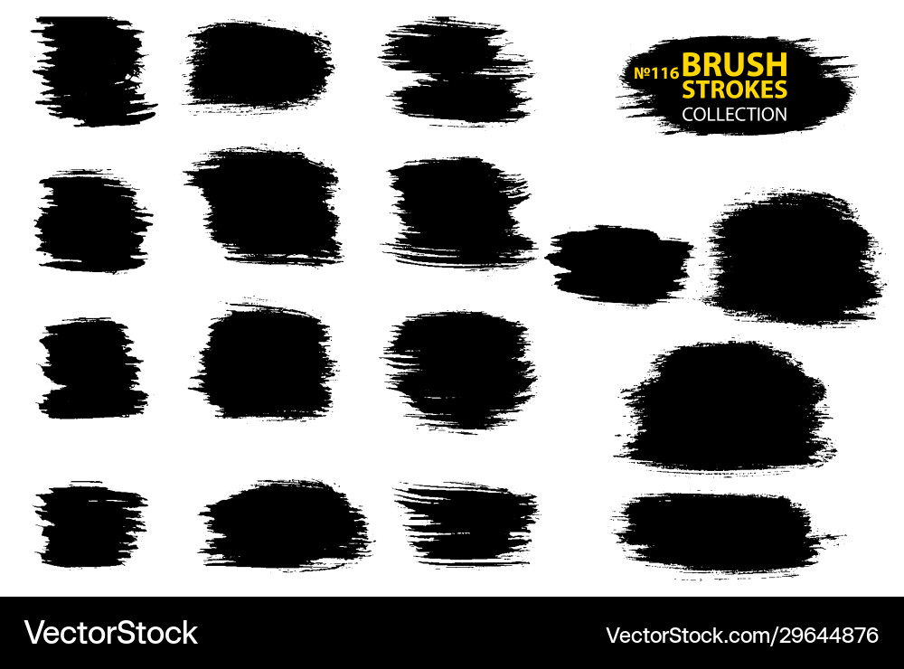 Black paint ink brush stroke line Black paint ink brush stroke line vector image