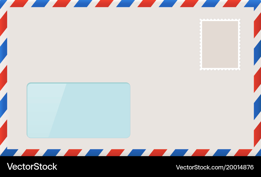 Blank envelope with address window vector image