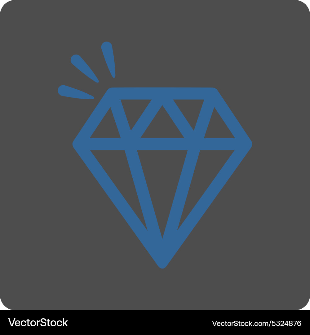 Crystal icon from commerce buttons overcolor set vector image