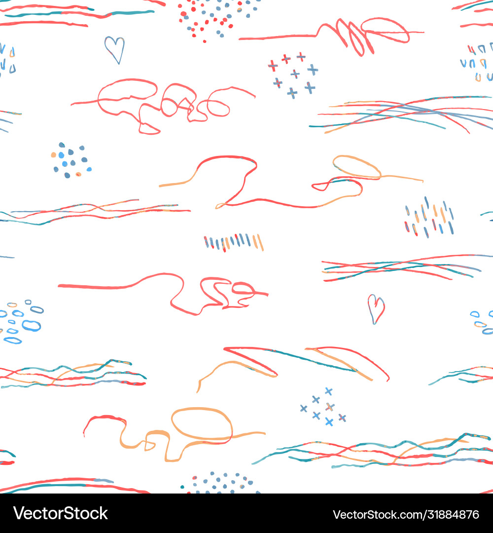 Seamless pattern with hand drawn abstract lines Seamless pattern with hand drawn abstract lines vector image