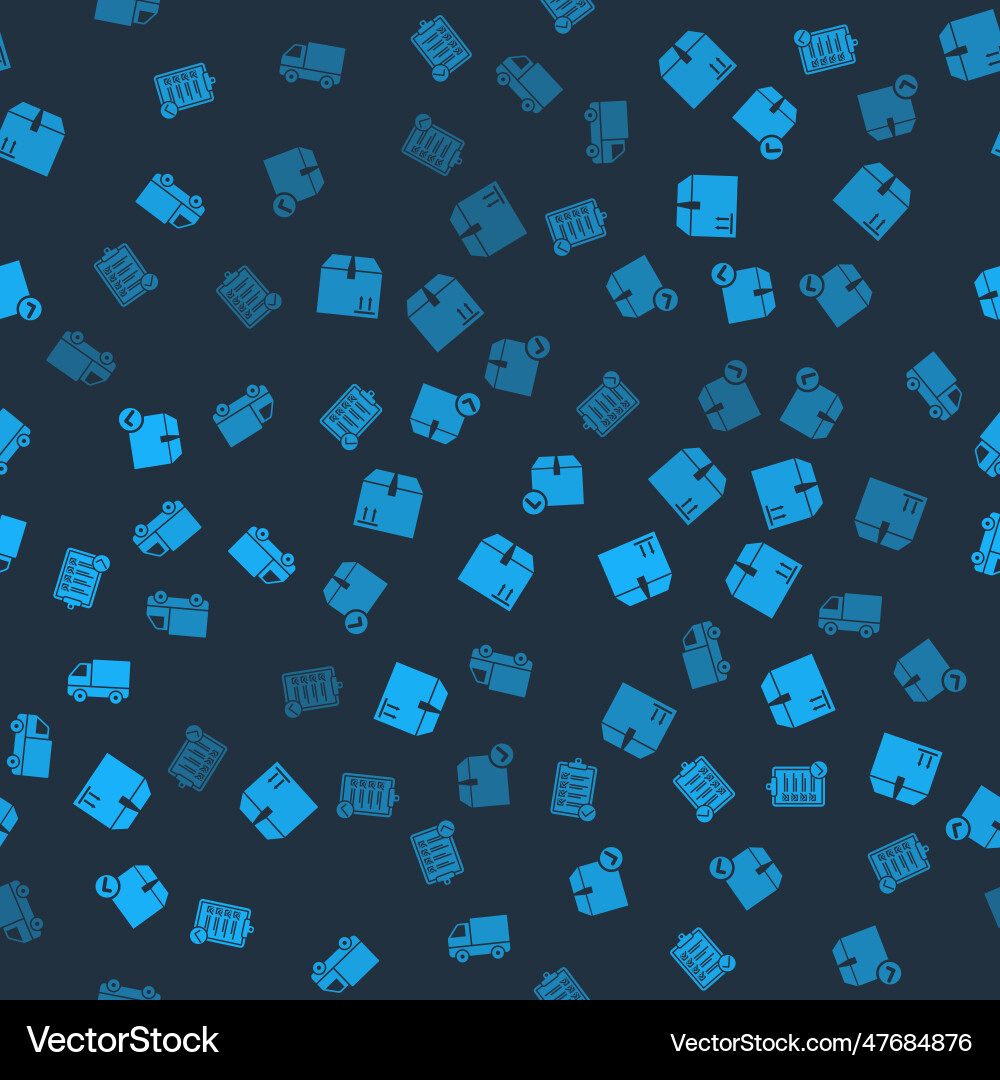 Set verification of delivery list cardboard box Set verification of delivery list cardboard box Vector Image