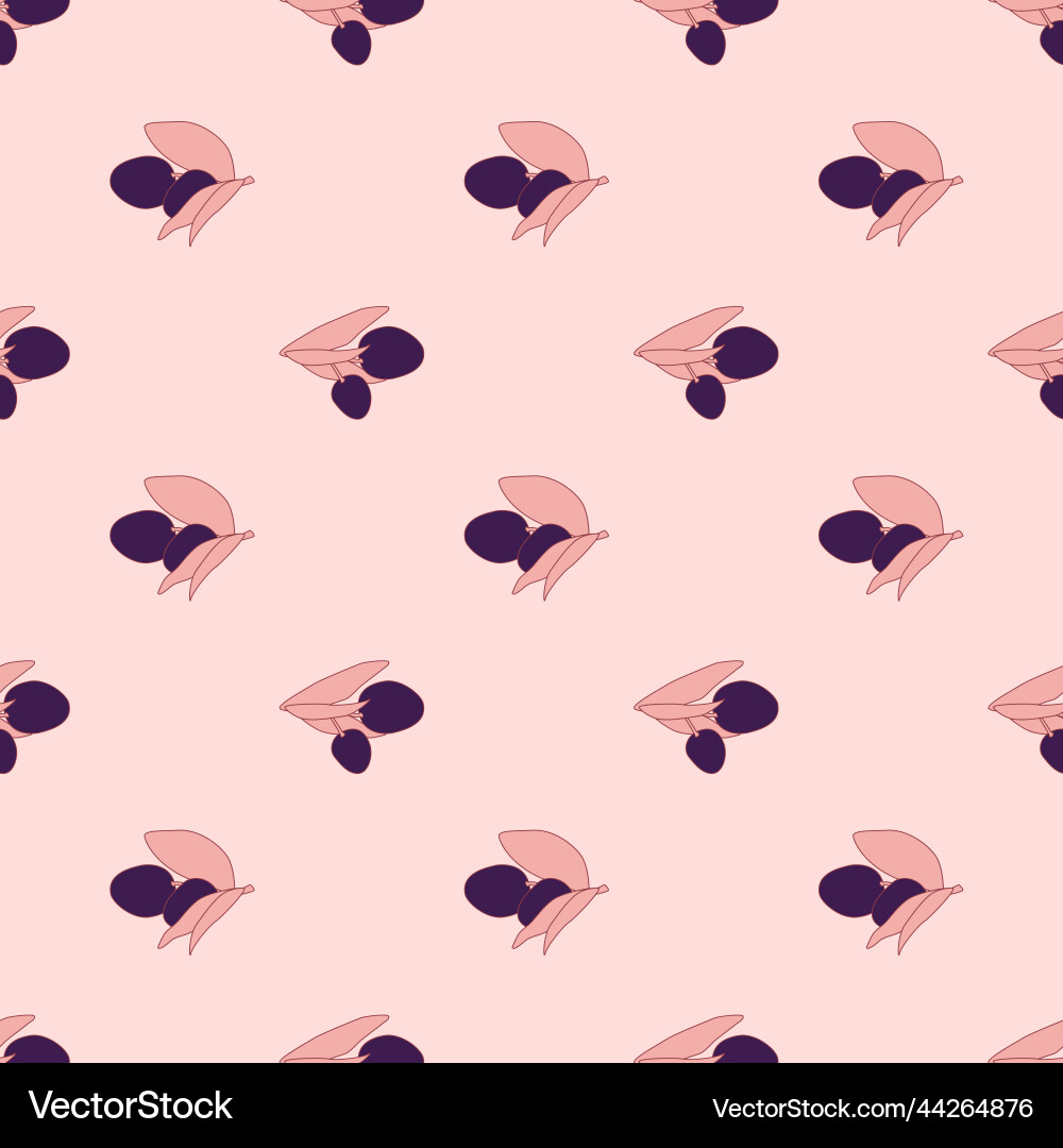 Simple seamless pattern with dark olives Simple seamless pattern with dark olives Vector Image
