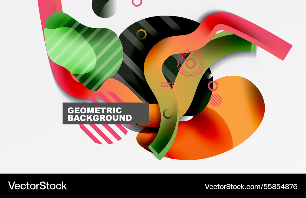 Vibrant abstract background overlapping shapes Vibrant abstract background overlapping shapes vector image