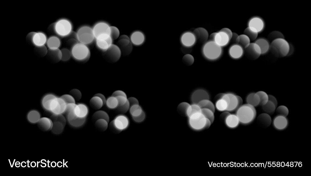 White bokeh set blurred background with sparkling White bokeh set blurred background with sparkling vector image