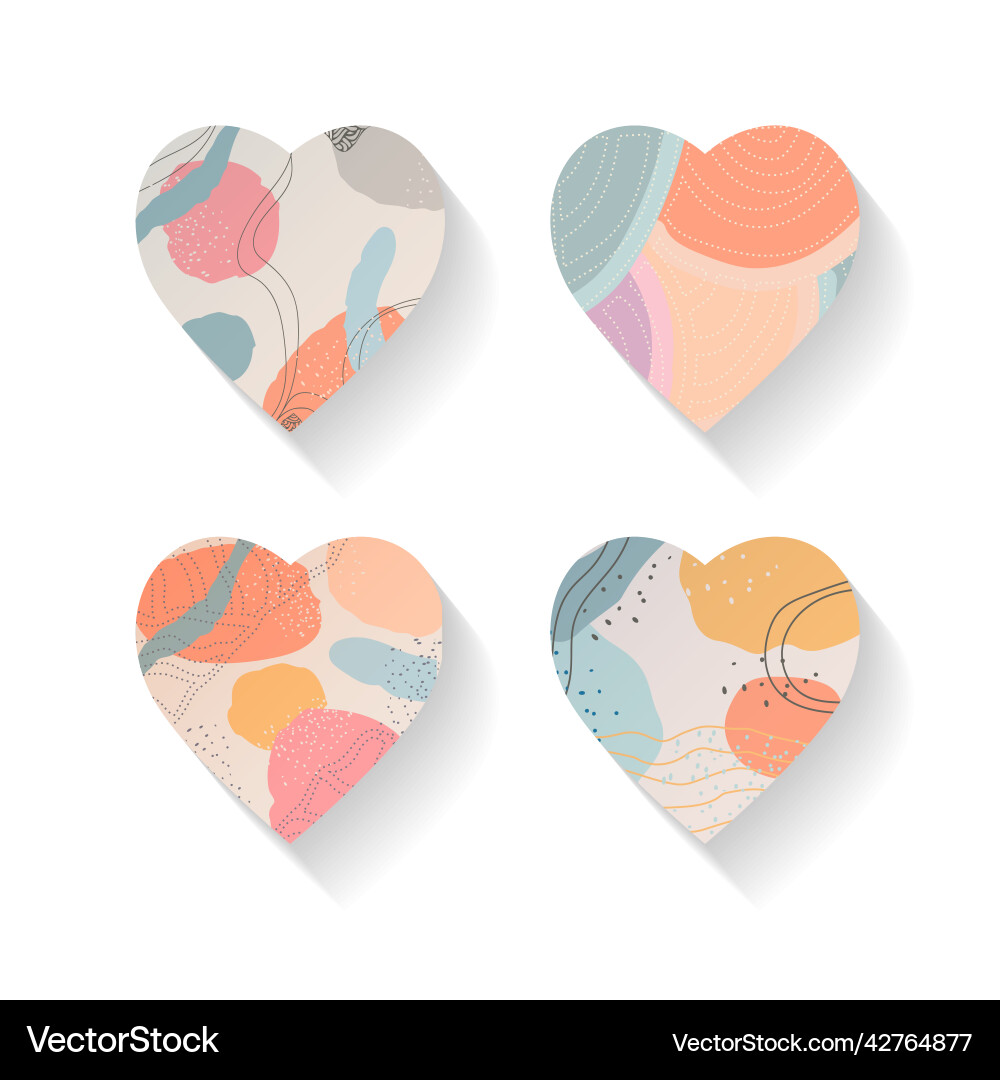 A set abstract hand-drawn pattern in the shape A set abstract hand-drawn pattern in the shape vector image