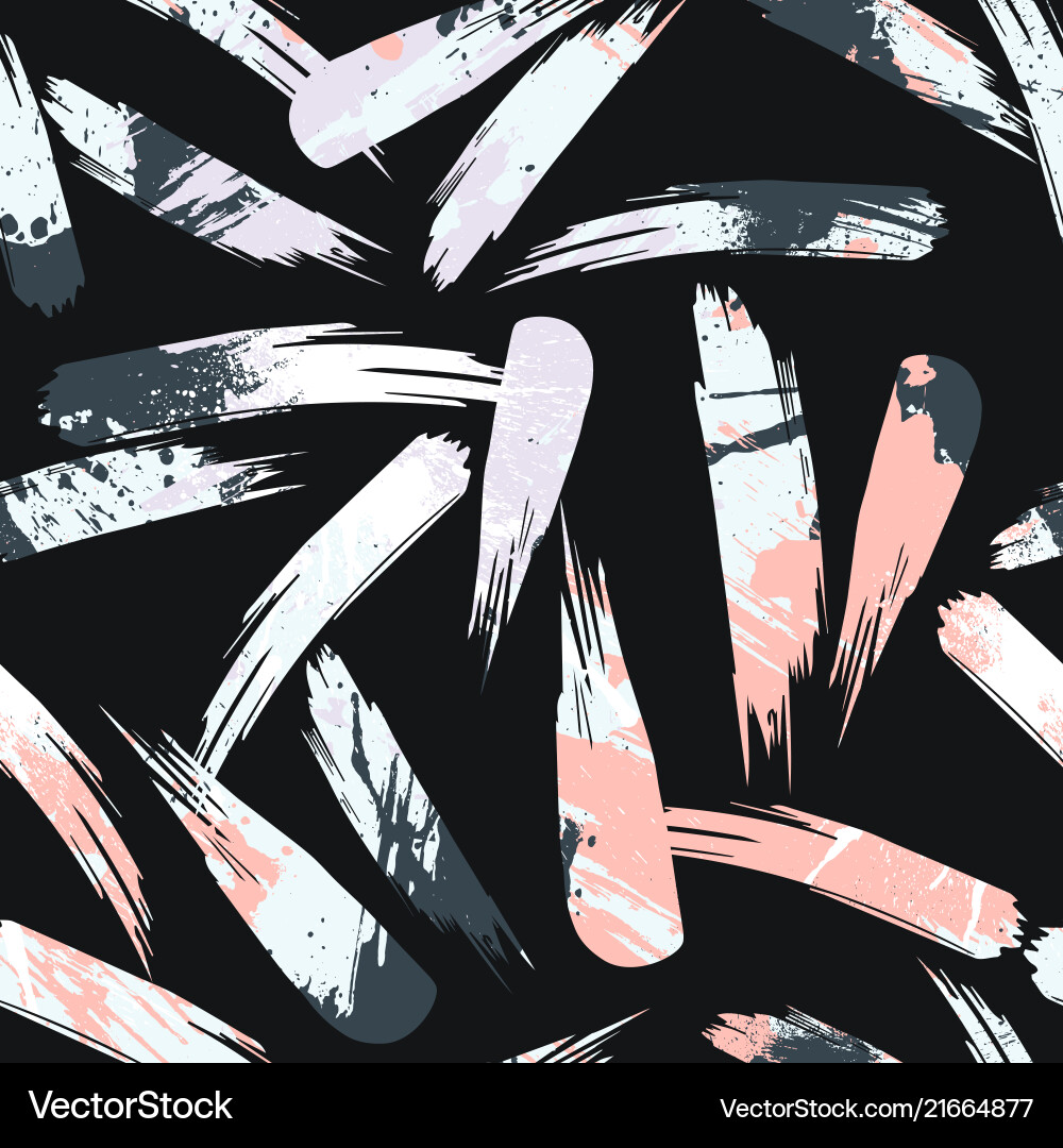 Abstract artistic seamless pattern with strokes Vector Image