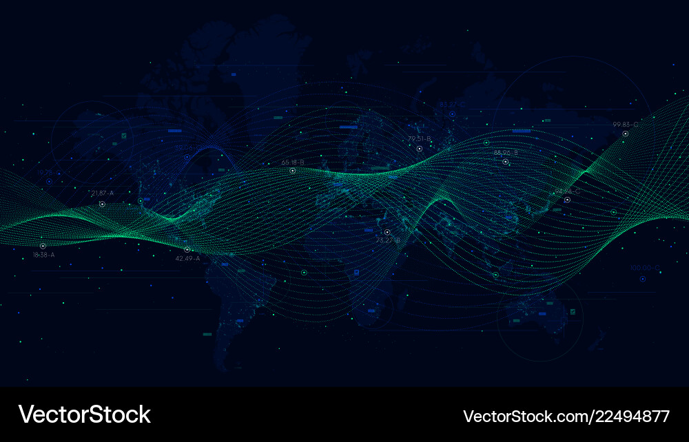Abstract background with dynamic waves big data Abstract background with dynamic waves big data vector image