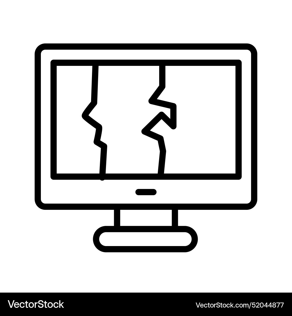 Display or lcd issues icon design in filled Display or lcd issues icon design in filled Vector Image