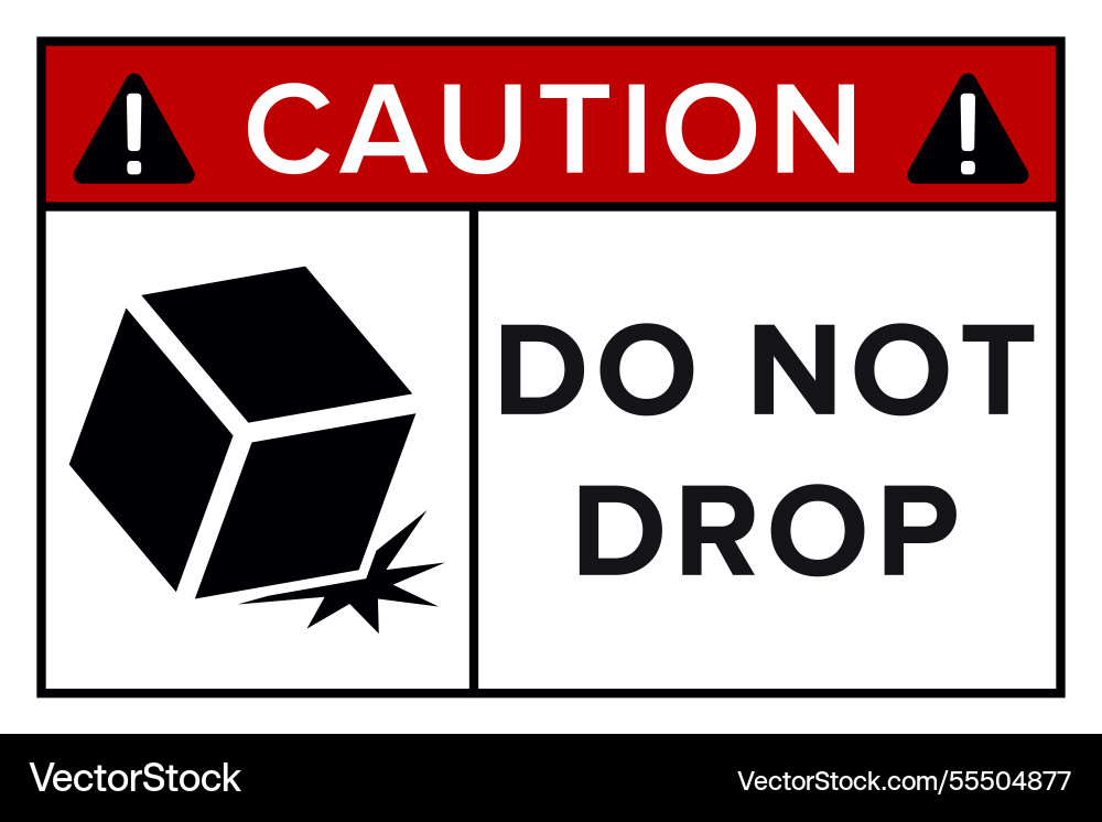 Do not drop fragile items packaging symbol sign Do not drop fragile items packaging symbol sign vector image