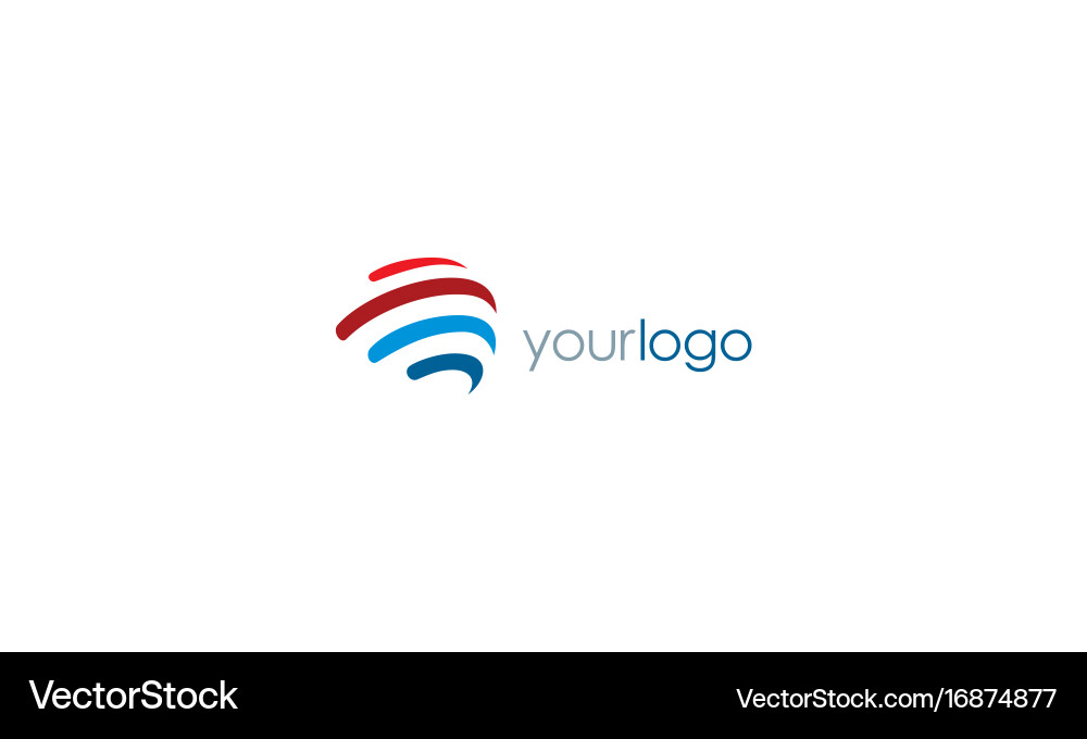 Dynamic Loop Stripe Sphere Logo vector image