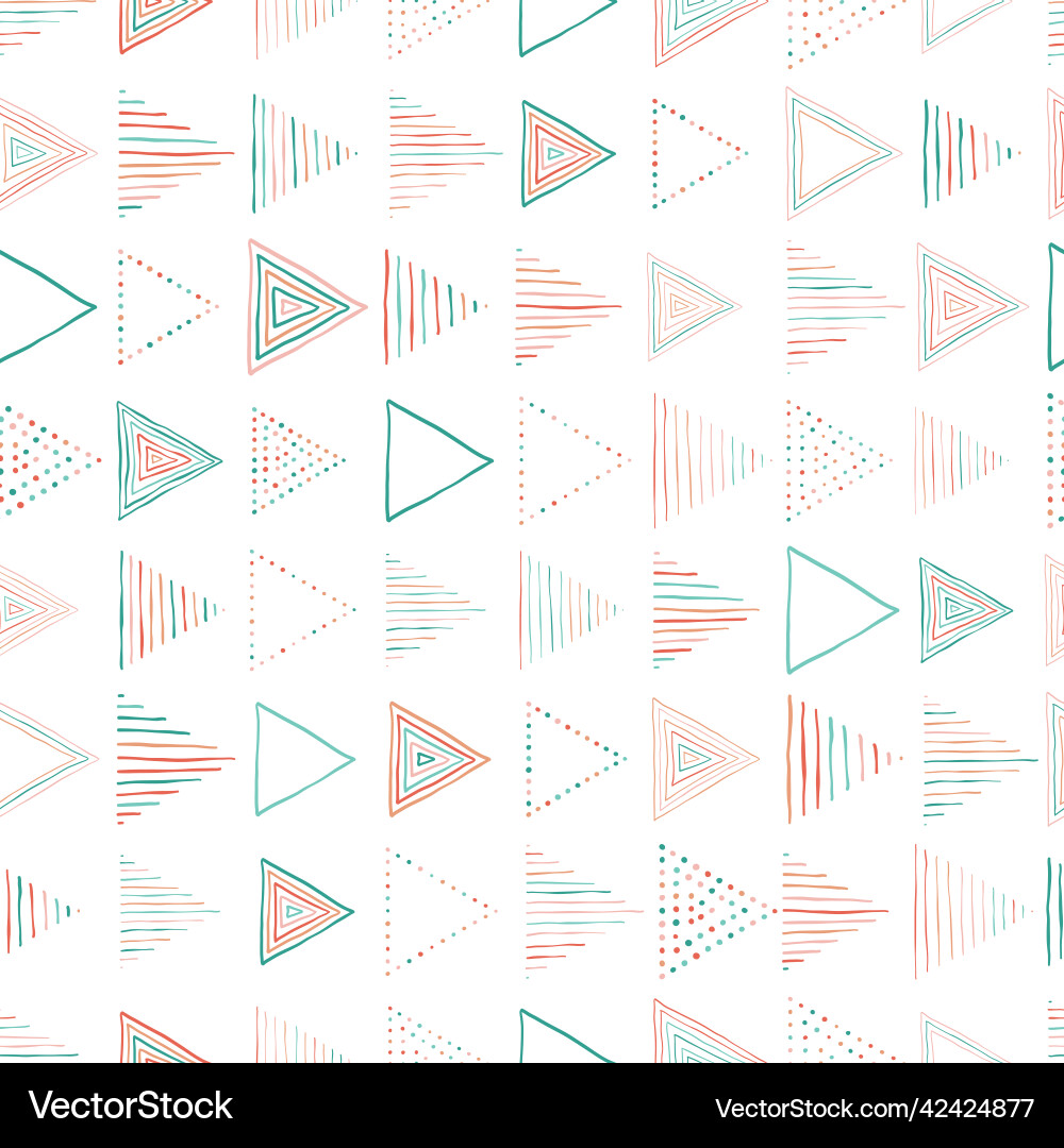 Fun and colorful seamless pattern with hand drawn Fun and colorful seamless pattern with hand drawn vector image