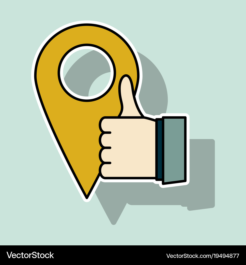 Like icon sticker web pointer in eps 10 vector image