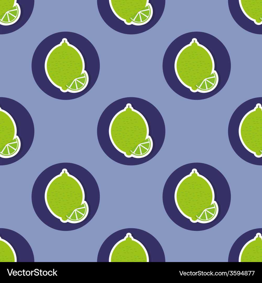 Limes pattern seamless texture with ripe Vector Image