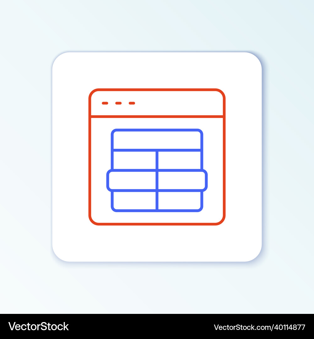 Line mysql code icon isolated on white background Line mysql code icon isolated on white background vector image