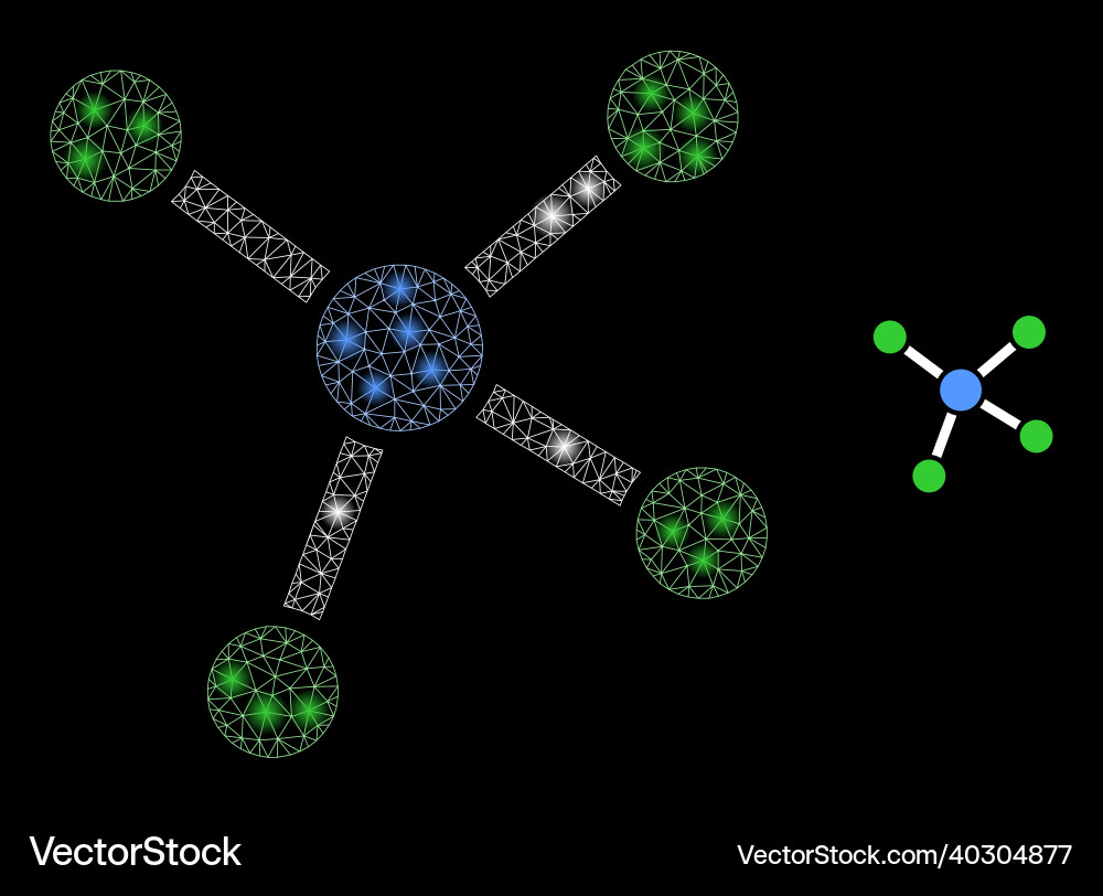 Mesh net links with illumitated network Mesh net links with illumitated network vector image