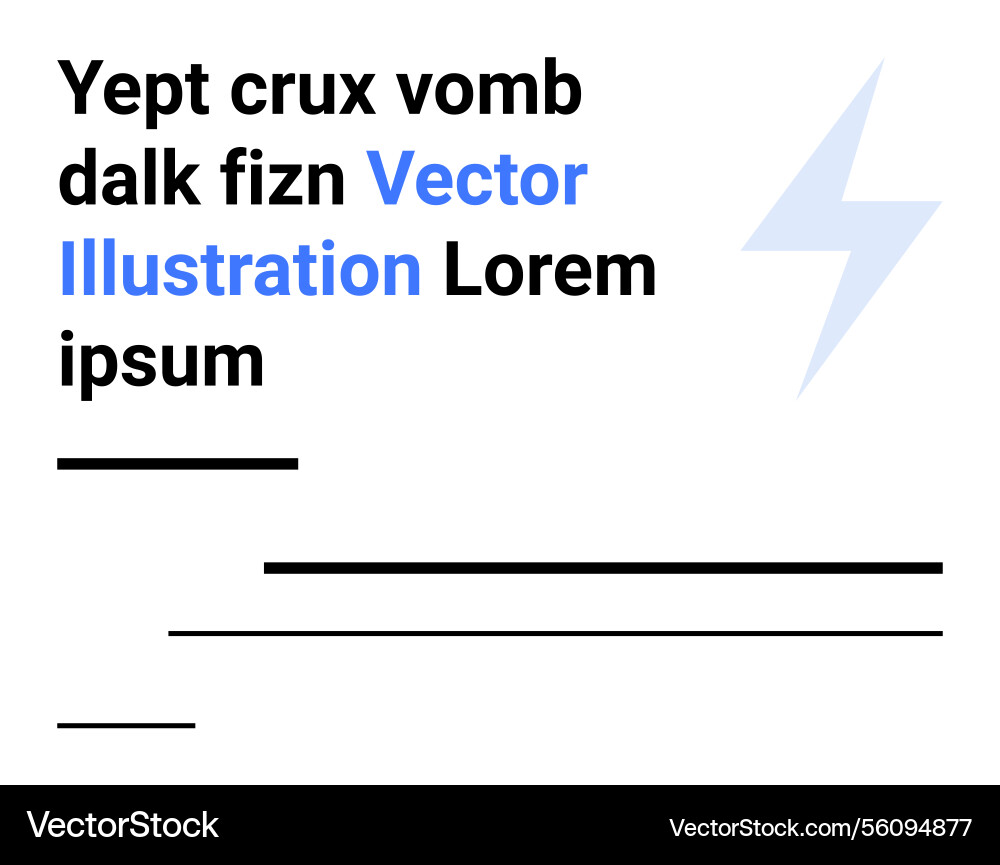 Modern typography design with lightning motif Modern typography design with lightning motif vector image