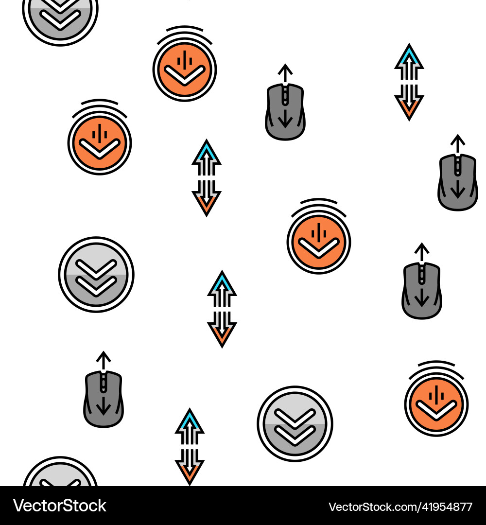 Scroll computer mouse cursor seamless Scroll computer mouse cursor seamless vector image