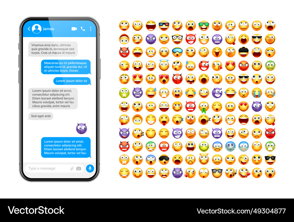 Smartphone messaging app user interface design Smartphone messaging app user interface design vector image