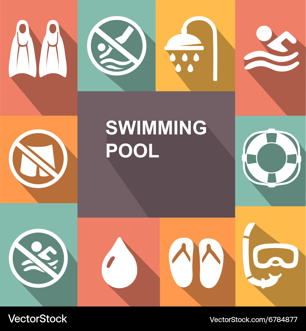 Swimming Pool Icon - Wave & Splash Royalty Free Vector