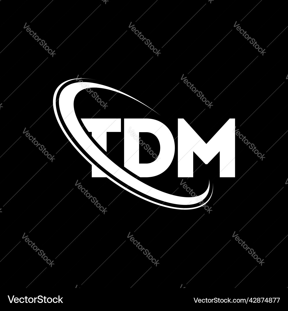 Tdm Logo Buchstaben Design Tdm Logo Buchstaben Design vektorbild