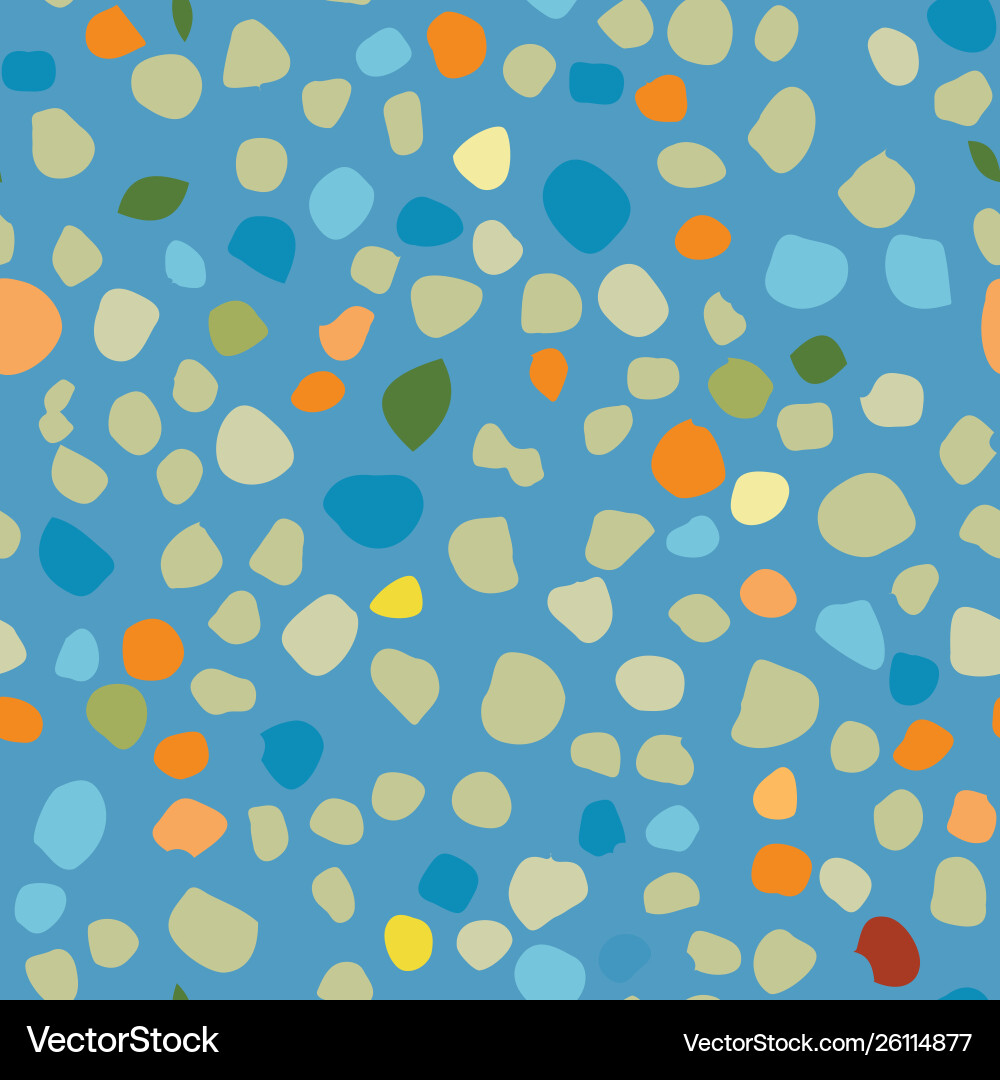 Terrazzo seamless repeat pattern design Terrazzo seamless repeat pattern design vector image