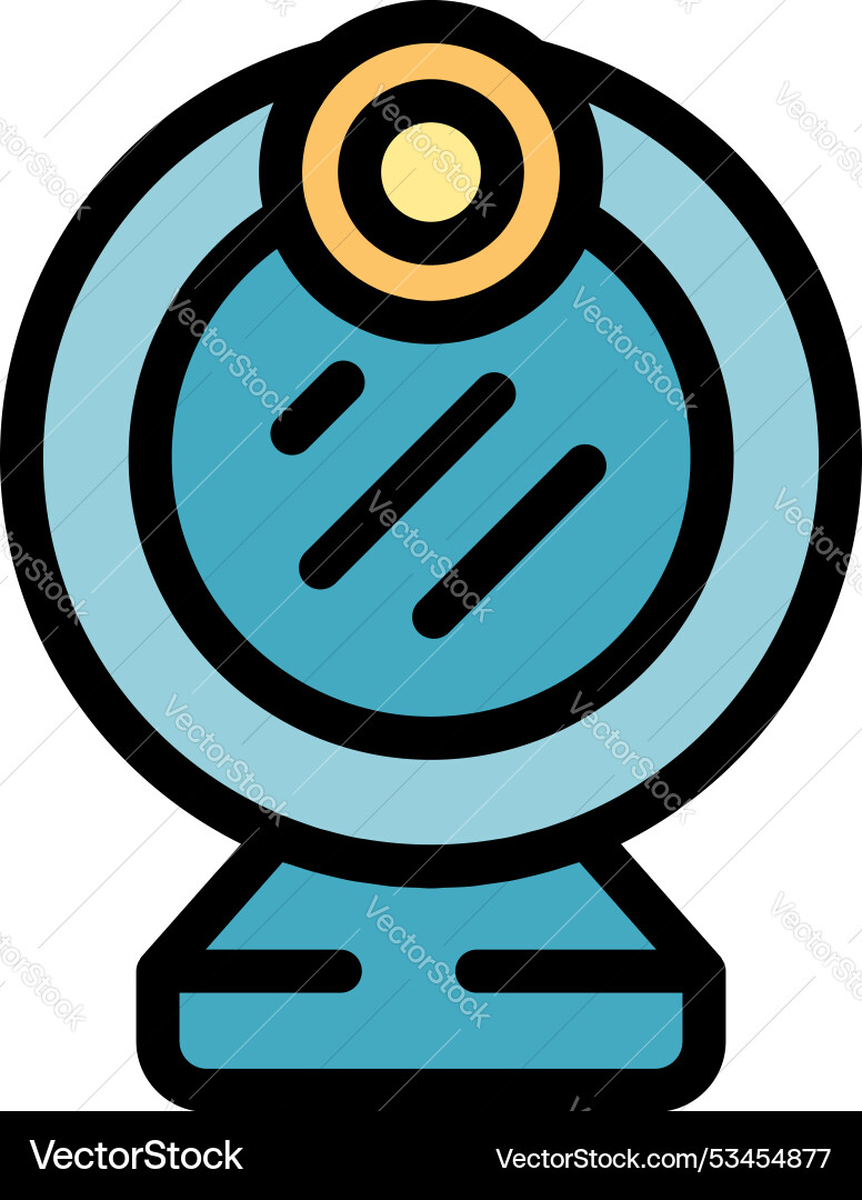 Web camera stream broadcasting on stand icon Web camera stream broadcasting on stand icon vector image